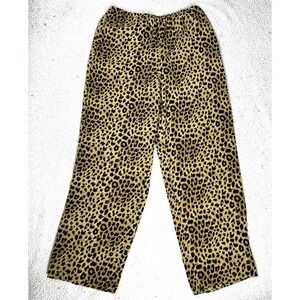 Liz Claiborne Cheetah Leopard Sz 12 Into the Wild Lightweight Pants Animal Print